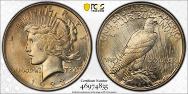1923 $1 MS62