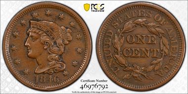 1846 1C N-14 Tall Date N1BN