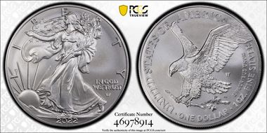 2022-(W) $1 Silver Eagle Struck at West Point MS69