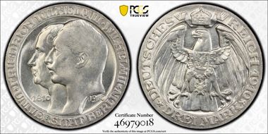 1910-A 3 Mk Berlin University J-107 MS62