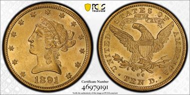 1891-CC $10 MS60