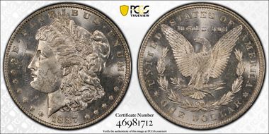 1887 $1 MS62