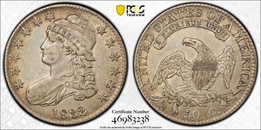 1832 50C Large Letters XF45