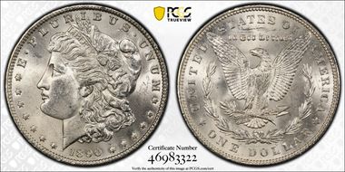 1890 $1 MS62