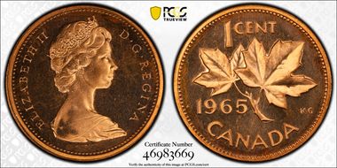 1965 1C Type 2, Sm Beads, Bl 5 PL66CAM