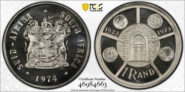 1974 Rand 50th Ann. Pretoria Mint PR69DCAM