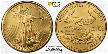 1994 $10 Gold Eagle MS70