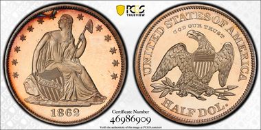 1862 50C J-295 PR66DCAM