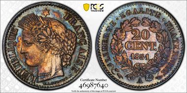 1851-A 20C Gad-303 AU58