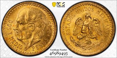 1945 2 1/2 P KM-463  Au MS65