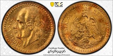 1945 2 1/2 P KM-463  Au MS66