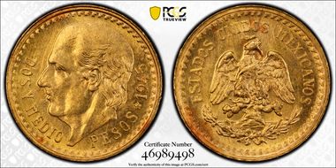 1945 2 1/2 P KM-463  Au MS66