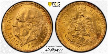 1945 2 1/2 P KM-463  Au MS66