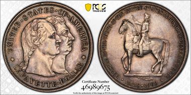 1900 $1 Lafayette AU50