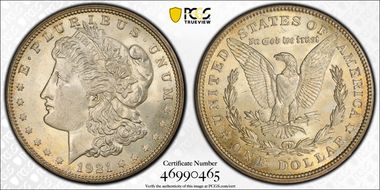 1921-D $1 MS62