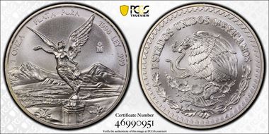 1998-Mo Onza Libertad Ag MS68