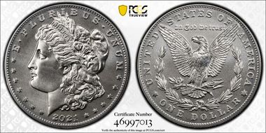 2021 $1 Morgan Dollar 100th Anniversary MS69