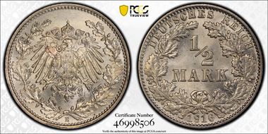 1916-E 1/2 Mk J-16 MS66