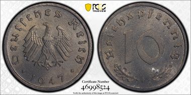 1947-F 10 Pfg J-375 MS65