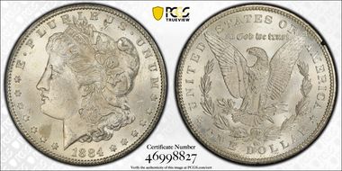 1884-CC $1 GSA Hoard MS63