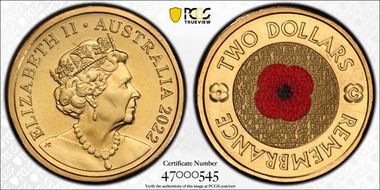 2022-C $2 Remembrance Day Colorized MS67