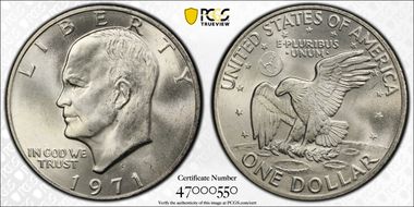 1971-S $1 Silver MS66