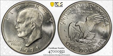 1971-S $1 Silver MS66
