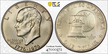 1976-S $1 Silver MS67