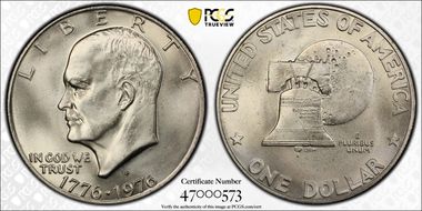 1976-S $1 Silver MS67