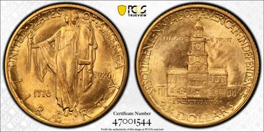 1926 $2.50 Sesquicentennial MS64