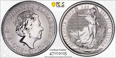 2023 £2 Britannia Elizabeth II Effigy MS69