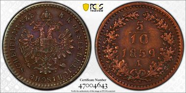 1859-A 5/10 Kr N1BN