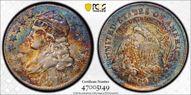 1814 10C JR-3 Large Date AU53