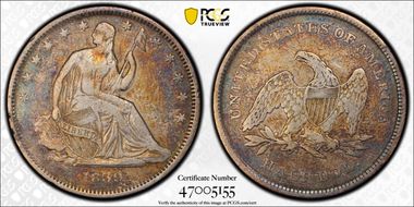 1839 50C No Drapery VF25