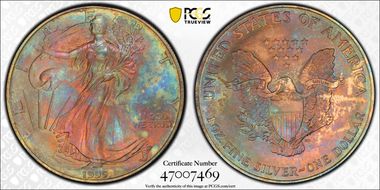 1995 $1 Silver Eagle MS67