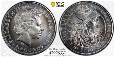 2010 £2 S-BSF9 Britannia Ag MS67