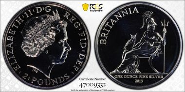 2013 £2 S-BF15 Britannia Ag MS69
