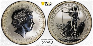1998 £2 S-BF2 Britannia Ag MS69