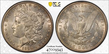 1886-S $1 AU58