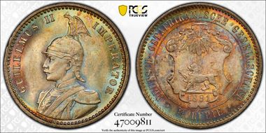 1891 1/4 Rup J-711 MS63