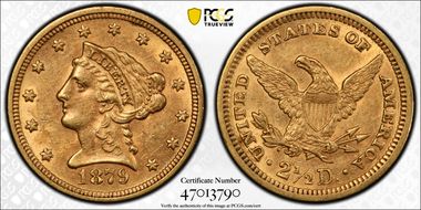 1879 $2.50 AU53