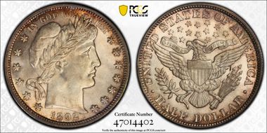 1892 50C TDR, FS-801 MS63