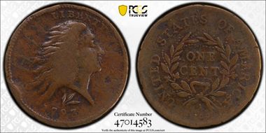 1793 1C Wreath, Vine and Bars N1BN