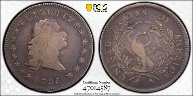 1795 $1 Flowing Hair, BB-27 F12