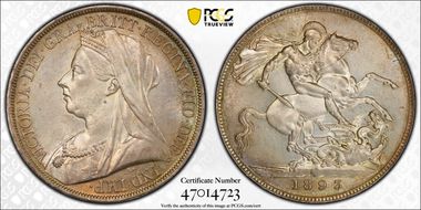 1893 Crown S-3937 LVI Edge MS64