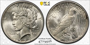 1926-D $1 AU58