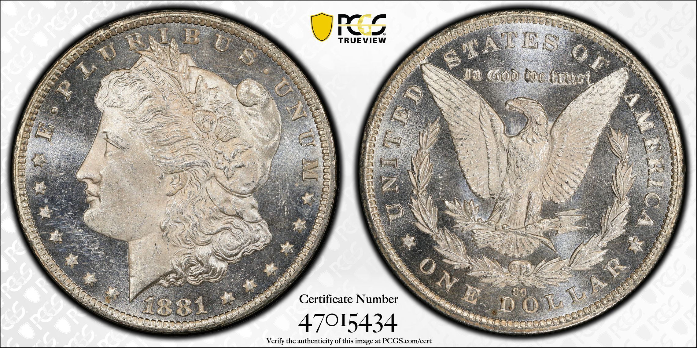 1881-CC $1 MS64DMPL PCGS