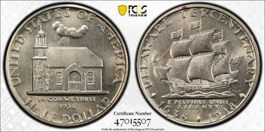 1936 50C Delaware N1