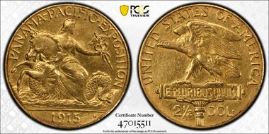 1915-S $2.50 Panama-Pacific N1
