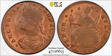 1787 CT 1/2P DB Left, Miller 32.2-X.1 MS64RB